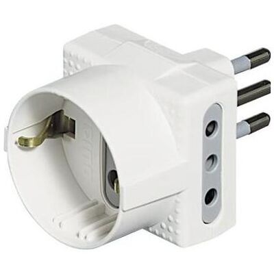 Bticino, Netzstecker + Netzkupplung, S3610D Steckdosenadapter Weiss Bticino, Netzstecker + Netzkupplung, S3610D Steckdosenadapter Weiss