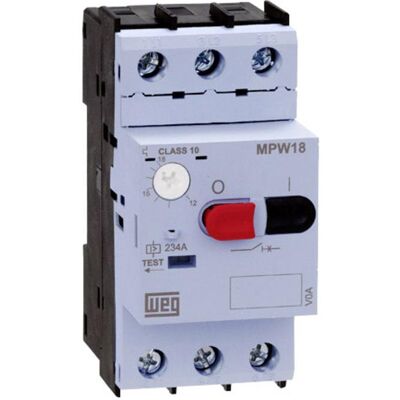 WEG MPW18-3-D016 Motor Schutzschalter - Einstellbar, 1,6A, IP20 WEG MPW18-3-D016 Motor Schutzschalter - Einstellbar, 1,6A, IP20