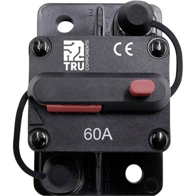 Tru Components, Sicherung, TRU Hydraulik- und Hochstrom-Leistungsschutzschalter T3, 60 A, 1/4″ Anschluss (60 A) Tru Components, Sicherung, TRU Hydraulik- und Hochstrom-Leistungsschutzschalter T3, 60 A, 1/4″ Anschluss (60 A)