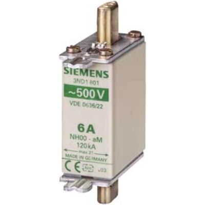 Siemens NH000 Sicherung - 63A, AC 500V, NH-Sicherungseinsatz Siemens NH000 Sicherung - 63A, AC 500V, NH-Sicherungseinsatz