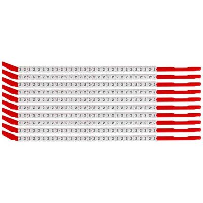 Brady, Kabelverbindung Zubehör, SCN-10-2, Clipsleeve Drahtmarkierer, Beschriftung "" 2 "", für Kabeldurchmesser von 2,8 Brady, Kabelverbindung Zubehör, SCN-10-2, Clipsleeve Drahtmarkierer, Beschriftung "" 2 "", für Kabeldurchmesser von 2,8