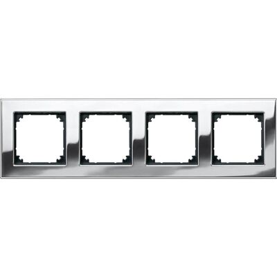Merten M-PLAN Wandplatte - Schalterabdeckung - 4-fach - Chrom Merten M-PLAN Wandplatte - Schalterabdeckung - 4-fach - Chrom