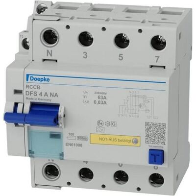 Doepke GmbH DFS4 063-4/0,03-A NA - Fehlerstromschutzschalter Doepke GmbH DFS4 063-4/0,03-A NA - Fehlerstromschutzschalter
