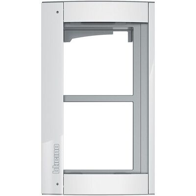 Bticino, Zubehör Gebäudesicherheit, Abdeckrahmen + Modulträger 2 Module, Türstation SFERA Aluminium Bticino, Zubehör Gebäudesicherheit, Abdeckrahmen + Modulträger 2 Module, Türstation SFERA Aluminium