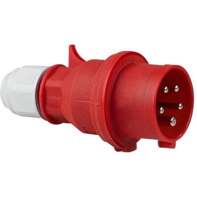 Schwabe As-Schwabe 61422 Mennekes CEE 400V/32A Rot - Elektrischer Stecker Schwabe As-Schwabe 61422 Mennekes CEE 400V/32A Rot - Elektrischer Stecker