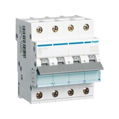 Hager MBN450 - Leitungsschutzschalter 4-polig 50A 6kA Hager MBN450 - Leitungsschutzschalter 4-polig 50A 6kA