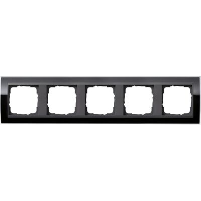 Gira 5-Fach Schalterrahmen - Robustes Kunststoff, IP20, Schwarz Gira 5-Fach Schalterrahmen - Robustes Kunststoff, IP20, Schwarz