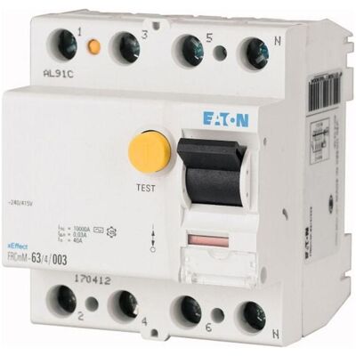 Eaton FRCMM63/4/003-G/A-NA 63A 4-poliger FI-Schalter - Fehlerstromschutzschalter Eaton FRCMM63/4/003-G/A-NA 63A 4-poliger FI-Schalter - Fehlerstromschutzschalter