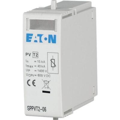 Eaton SPPVT2-06 Überspannungsschutz - 600V DC, IP20, 15kA Eaton SPPVT2-06 Überspannungsschutz - 600V DC, IP20, 15kA