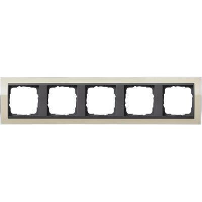 GIRA 0215778 - Abdeckrahmen 5fach klar sand - Switch Cover Frame GIRA 0215778 - Abdeckrahmen 5fach klar sand - Switch Cover Frame