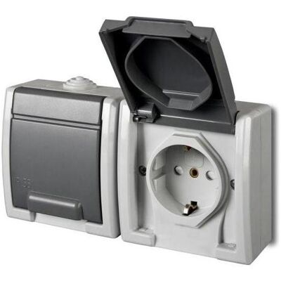 Elektro-Plast, Steckdose, PLUG SOCKET AQUANT 1245-10 GREY Elektro-Plast, Steckdose, PLUG SOCKET AQUANT 1245-10 GREY