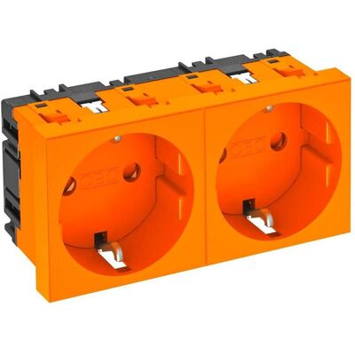 OBO Bettermann - Modell STD-D0 ROR2 - 2-fach Schutzkontakt - Orange - Steckdose OBO Bettermann - Modell STD-D0 ROR2 - 2-fach Schutzkontakt - Orange - Steckdose