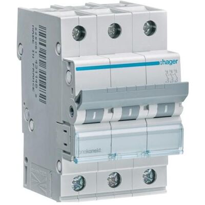 Hager MCN310E Schutzschalter - 3P 10A 6K - Elektrischer Schutz Hager MCN310E Schutzschalter - 3P 10A 6K - Elektrischer Schutz