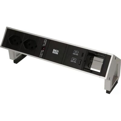 Bachmann Tischsteckdosenleiste DESK 2, 2x T13, USB A/C Bachmann Tischsteckdosenleiste DESK 2, 2x T13, USB A/C