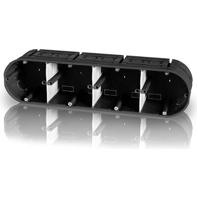 F-Tronic Modell 7310104 - 4-fach Apparadose, 63mm Tiefe - 5 Stück F-Tronic Modell 7310104 - 4-fach Apparadose, 63mm Tiefe - 5 Stück