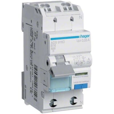 Hager ADS940D - Fehlerstromschutzschalter - 40A 30mA 6kA Hager ADS940D - Fehlerstromschutzschalter - 40A 30mA 6kA