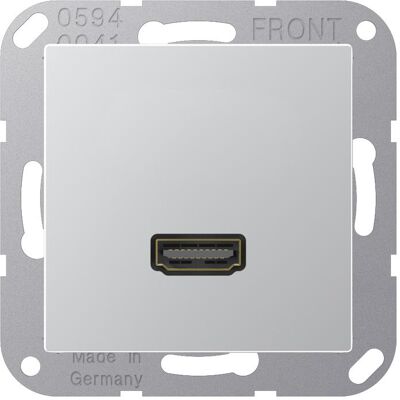 Jung MAA1112AL HDMI-Steckdose - Aluminium, 1 Anschluss, Schraubbefestigung Jung MAA1112AL HDMI-Steckdose - Aluminium, 1 Anschluss, Schraubbefestigung