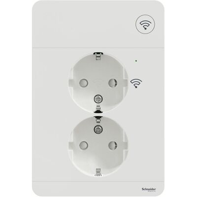 Schneider Electric Wiser Exxact - 2-polige weiße Steckdose Schneider Electric Wiser Exxact - 2-polige weiße Steckdose