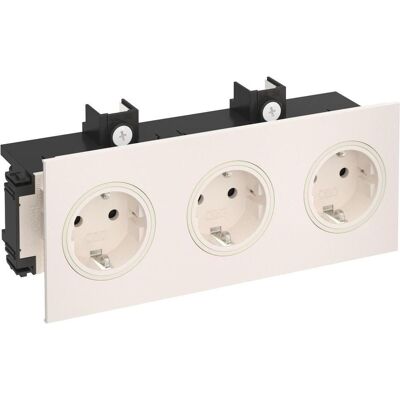 Rehau / OBO Bettermann 3-Fach Steckdose - Elektrischer Anschluss Rehau / OBO Bettermann 3-Fach Steckdose - Elektrischer Anschluss