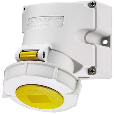 Mennekes 9300 Wanddose IP67 Gelb 16A 110V - Außen Mennekes 9300 Wanddose IP67 Gelb 16A 110V - Außen
