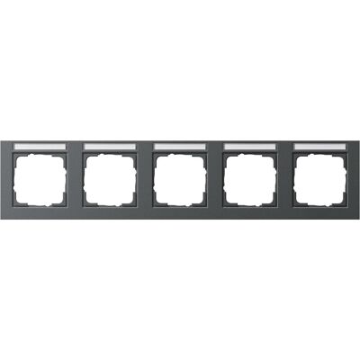 GIRA 109523 - Abdeckrahmen 5f mit Beschriftungsfeld GIRA 109523 - Abdeckrahmen 5f mit Beschriftungsfeld