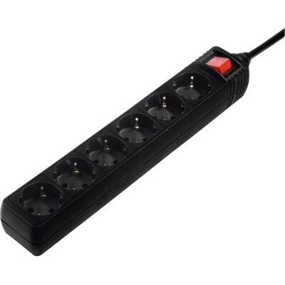 Hama 69223784 - 6 Steckdosen Power Strip - Schwarz Hama 69223784 - 6 Steckdosen Power Strip - Schwarz