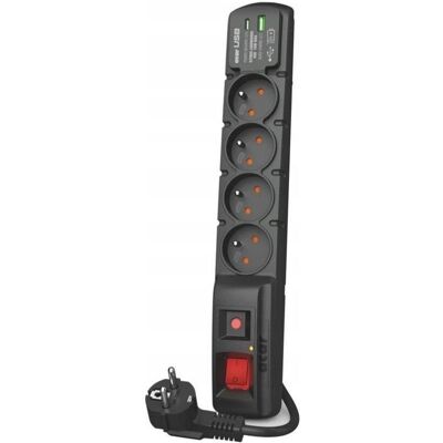 Acar F4 USB A+C Steckdosenleiste - 5m, 4 Ausgänge, Sicherheit für Innenbereich Acar F4 USB A+C Steckdosenleiste - 5m, 4 Ausgänge, Sicherheit für Innenbereich