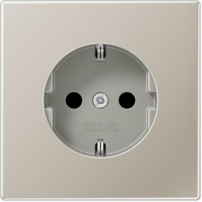 JUNG, Steckdose, SCHUKO Steckdose, 16 A 250 V , ohne Krallen, Serie LS, Edelstahl ES1520N JUNG, Steckdose, SCHUKO Steckdose, 16 A 250 V , ohne Krallen, Serie LS, Edelstahl ES1520N