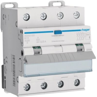 Hager ADX413D 4P Fehlerstromschutzschalter - FI/LS-Schalter Hager ADX413D 4P Fehlerstromschutzschalter - FI/LS-Schalter