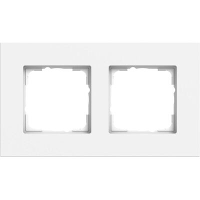 GIRA 0212407 - Abdeckrahmen 2-fach Aluminium Reinweiß - Abdeckrahmen GIRA 0212407 - Abdeckrahmen 2-fach Aluminium Reinweiß - Abdeckrahmen