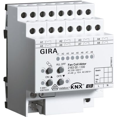 GIRA 216300 Fan Coil Aktor - KNX/EIB Steuerung Heizung & Kühlung GIRA 216300 Fan Coil Aktor - KNX/EIB Steuerung Heizung & Kühlung