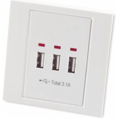 Shiverpeaks, Steckdose, S/CONN maximum connectivity USB-3-Fach Steckdose 5V D/C max. 3.100 mA Shiverpeaks, Steckdose, S/CONN maximum connectivity USB-3-Fach Steckdose 5V D/C max. 3.100 mA