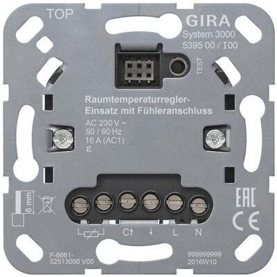 Gira Raumtemperaturreg.-Einsatz, Thermostat, Mehrfarbig Gira Raumtemperaturreg.-Einsatz, Thermostat, Mehrfarbig