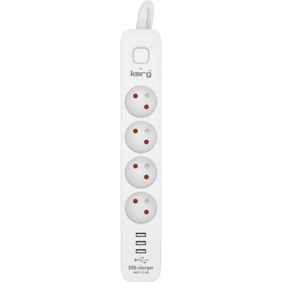 Acar, Steckdosenleiste, Listwa zasilająca KERG z wyłącznikiem 4 gniazda 3USB biało szary 16A 1,5m (4x, CEE 7/3, USB-A, 1.50 m) Acar, Steckdosenleiste, Listwa zasilająca KERG z wyłącznikiem 4 gniazda 3USB biało szary 16A 1,5m (4x, CEE 7/3, USB-A, 1.50 m)