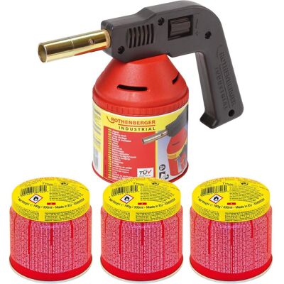 Rothenberger, Lötgerät, Industrial RoFlame Premium Lötlampe 1.750 °C inkl. 3x C200 Kartusche 330 ml mit ILL Sys (Lötlampe) Rothenberger, Lötgerät, Industrial RoFlame Premium Lötlampe 1.750 °C inkl. 3x C200 Kartusche 330 ml mit ILL Sys (Lötlampe)