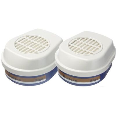 Dräger, Atemschutzmaske, Bajonettfilter A2 P3 R D, 1 Paar (2x) Dräger, Atemschutzmaske, Bajonettfilter A2 P3 R D, 1 Paar (2x)