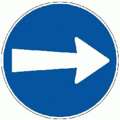 BRW, Sicherheitskennzeichnung, Signaltafel Fahrtrichtung rechts 2.32 BRW, Sicherheitskennzeichnung, Signaltafel Fahrtrichtung rechts 2.32