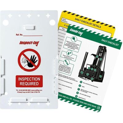 Brady, Sicherheitskennzeichnung, ENT-GB-ETI-COMB 3A, Combi (Combilifte)-Tag-Kit, 3 Inspect-Tag-Halter, 15 Combi-Tag-Einstecks Brady, Sicherheitskennzeichnung, ENT-GB-ETI-COMB 3A, Combi (Combilifte)-Tag-Kit, 3 Inspect-Tag-Halter, 15 Combi-Tag-Einstecks