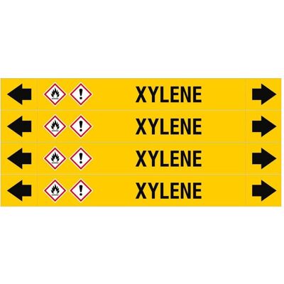 Brady, Sicherheitskennzeichnung, ASME - Rohrmarkierer - Xylene Brady, Sicherheitskennzeichnung, ASME - Rohrmarkierer - Xylene
