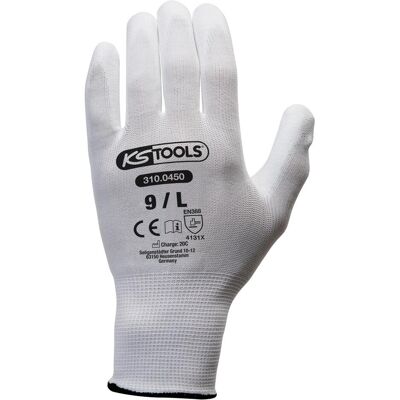 KS Tools, Schutzhandschuhe, Mikro-Feinstrickhandschuhe-weiss, 9, 12 Paar (9) KS Tools, Schutzhandschuhe, Mikro-Feinstrickhandschuhe-weiss, 9, 12 Paar (9)
