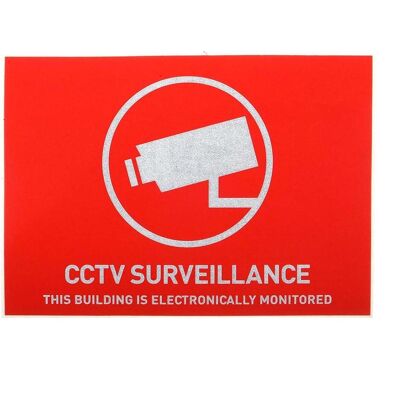 Abus Sicherheitskennzeichnung, Überwachungsaufkleber Englisch, CCTV Surveillance This Building Is Electronically Monitored, CC Abus Sicherheitskennzeichnung, Überwachungsaufkleber Englisch, CCTV Surveillance This Building Is Electronically Monitored, CC