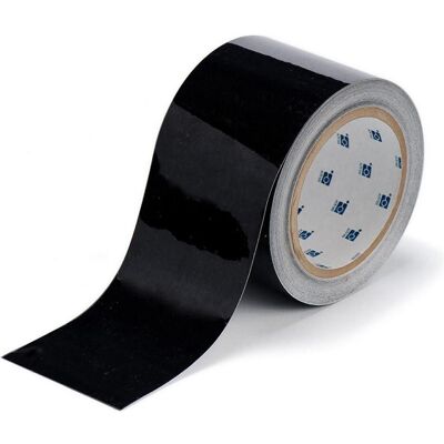 Brady, Sicherheitskennzeichnung, B-3, Bodenmarkierbänder, Vinyl, Schwarz, 76.20 mm x 30.48 m Brady, Sicherheitskennzeichnung, B-3, Bodenmarkierbänder, Vinyl, Schwarz, 76.20 mm x 30.48 m