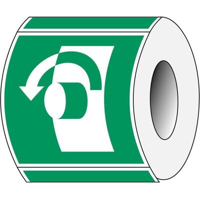 Brady, Sicherheitskennzeichnung, ISO 7010 PIC E018 B-7541 ISO Sicherheitskennzeichnung - Gegen den Uhrzeigersinn drehen La Brady, Sicherheitskennzeichnung, ISO 7010 PIC E018 B-7541 ISO Sicherheitskennzeichnung - Gegen den Uhrzeigersinn drehen La