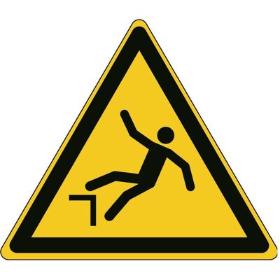 Brady, Sicherheitskennzeichnung, B-7667, ISO 7010 Bodensicherheitsschild - Warnung vor Absturzgefahr (W008), Laminierter Anti Brady, Sicherheitskennzeichnung, B-7667, ISO 7010 Bodensicherheitsschild - Warnung vor Absturzgefahr (W008), Laminierter Anti