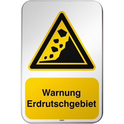 Brady, Sicherheitskennzeichnung, ISO-Sicherheitsschild - Warnung Erdrutschgebiet Brady, Sicherheitskennzeichnung, ISO-Sicherheitsschild - Warnung Erdrutschgebiet