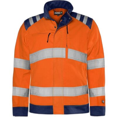 Fristads, Arbeitsjacke, High Vis Green Jacke Kl. 3 4067 GPLU Grösse 5XL Warnschutz-Orange/Marine (5XL) Fristads, Arbeitsjacke, High Vis Green Jacke Kl. 3 4067 GPLU Grösse 5XL Warnschutz-Orange/Marine (5XL)