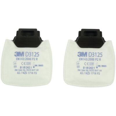 3M Atemschutzmaske, Secure Click™ Partikelfilter D3125 (P2 R, 2x) 3M Atemschutzmaske, Secure Click™ Partikelfilter D3125 (P2 R, 2x)