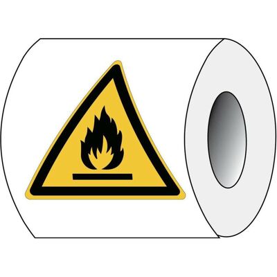 Brady, Sicherheitskennzeichnung, ISO 7010 PIC W021 B-7541 ISO Sicherheitskennzeichnung - Warnung vor feuergefährlichen Stof Brady, Sicherheitskennzeichnung, ISO 7010 PIC W021 B-7541 ISO Sicherheitskennzeichnung - Warnung vor feuergefährlichen Stof