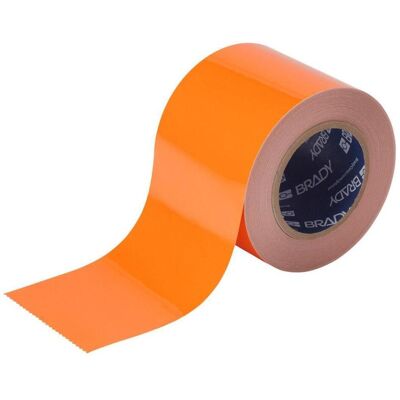 Brady, Sicherheitskennzeichnung, B-505, ToughStripe COLD, Bodenmarkierbänder, Polyester, Orange, 101.60 mm x 30.48 m Brady, Sicherheitskennzeichnung, B-505, ToughStripe COLD, Bodenmarkierbänder, Polyester, Orange, 101.60 mm x 30.48 m