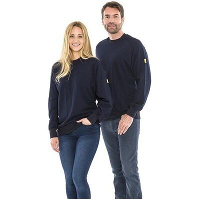Safeguard, Arbeitsjacke, ESD-Sweatshirt 280 g/m² marineblau (M) Safeguard, Arbeitsjacke, ESD-Sweatshirt 280 g/m² marineblau (M)